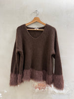 Lade das Bild in den Galerie-Viewer, FRANSENPULLOVER MOHAIR - GRETAUNDROSA