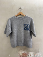 Lade das Bild in den Galerie-Viewer, KURZÄRMEL STRICKPULLI "TRÈS CHIC" - YAYA - GRETA & Rosa
