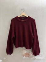 Lade das Bild in den Galerie-Viewer, KUSCHELIGER STRICKPULLOVER IN BORDEAUX - GRETA & Rosa