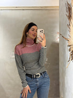 Lade das Bild in den Galerie-Viewer, ROLLKRAGEN PULLOVER "DUO" MIT STREIFEN - HERRLICHER - GRETA & Rosa