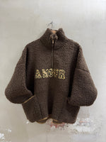 Lade das Bild in den Galerie-Viewer, Teddy Half - Zip Pullover „AMOUR“ - GRETA & Rosa