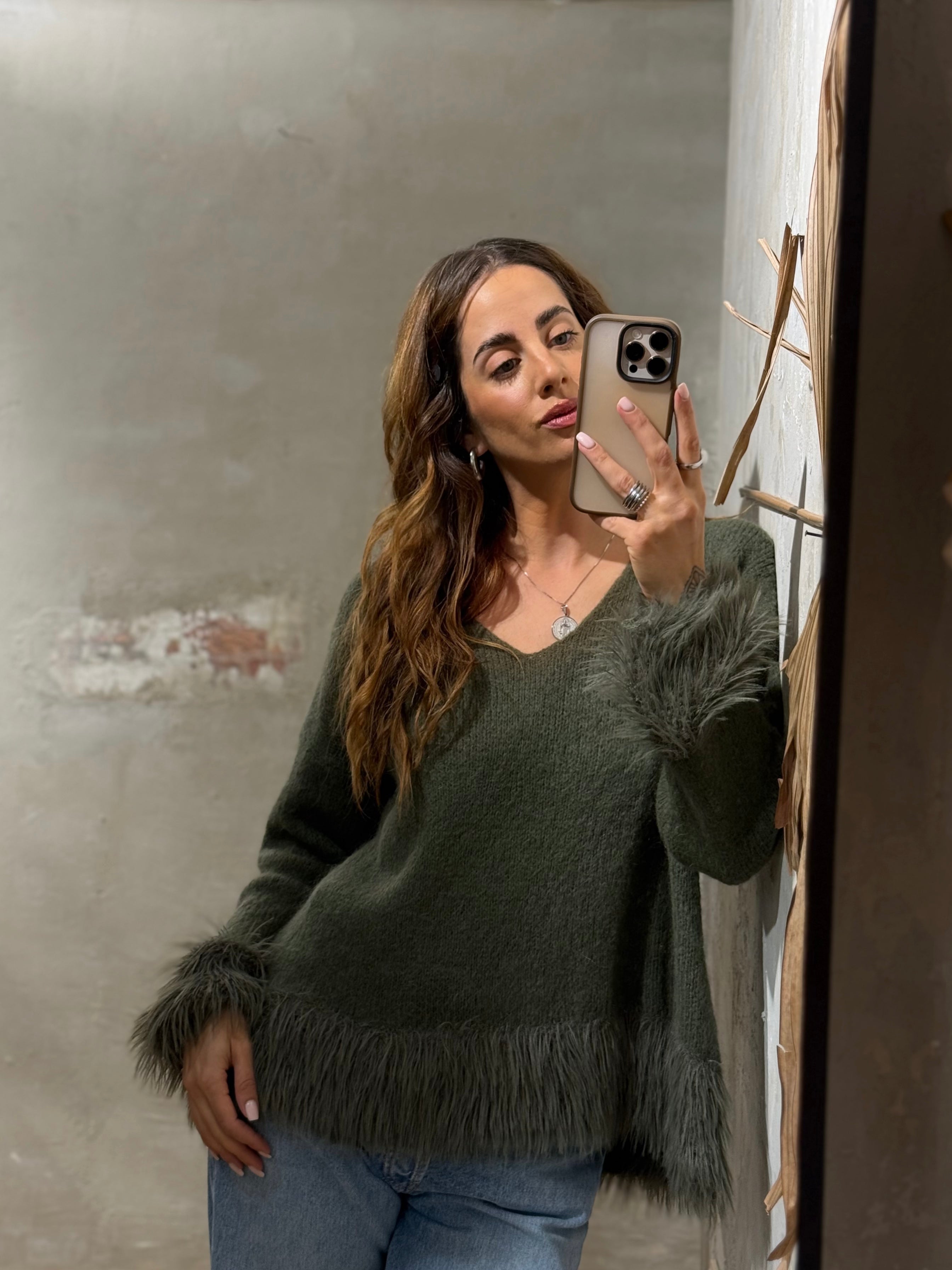 FRANSENPULLOVER MOHAIR - GRETAUNDROSA