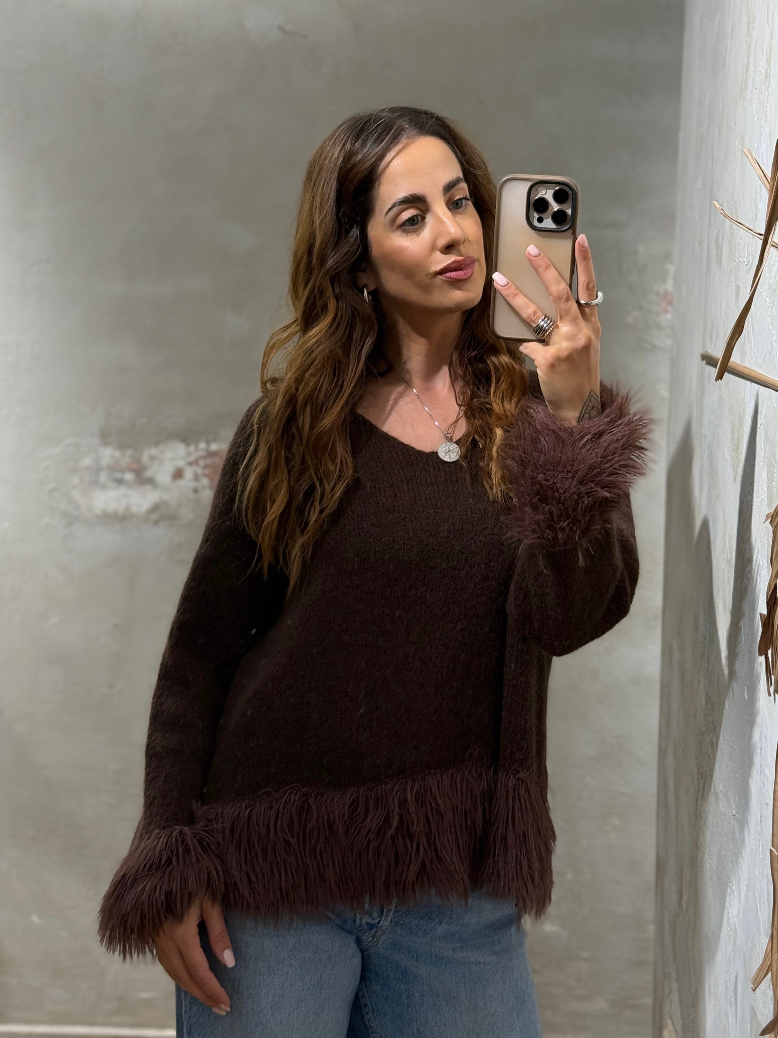 FRANSENPULLOVER MOHAIR - GRETAUNDROSA
