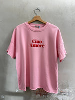 Lade das Bild in den Galerie-Viewer, BAUMWOLL T - SHIRT MIT AUFDRUCK „CIAO AMORE“ - GRETA &amp; Rosa
