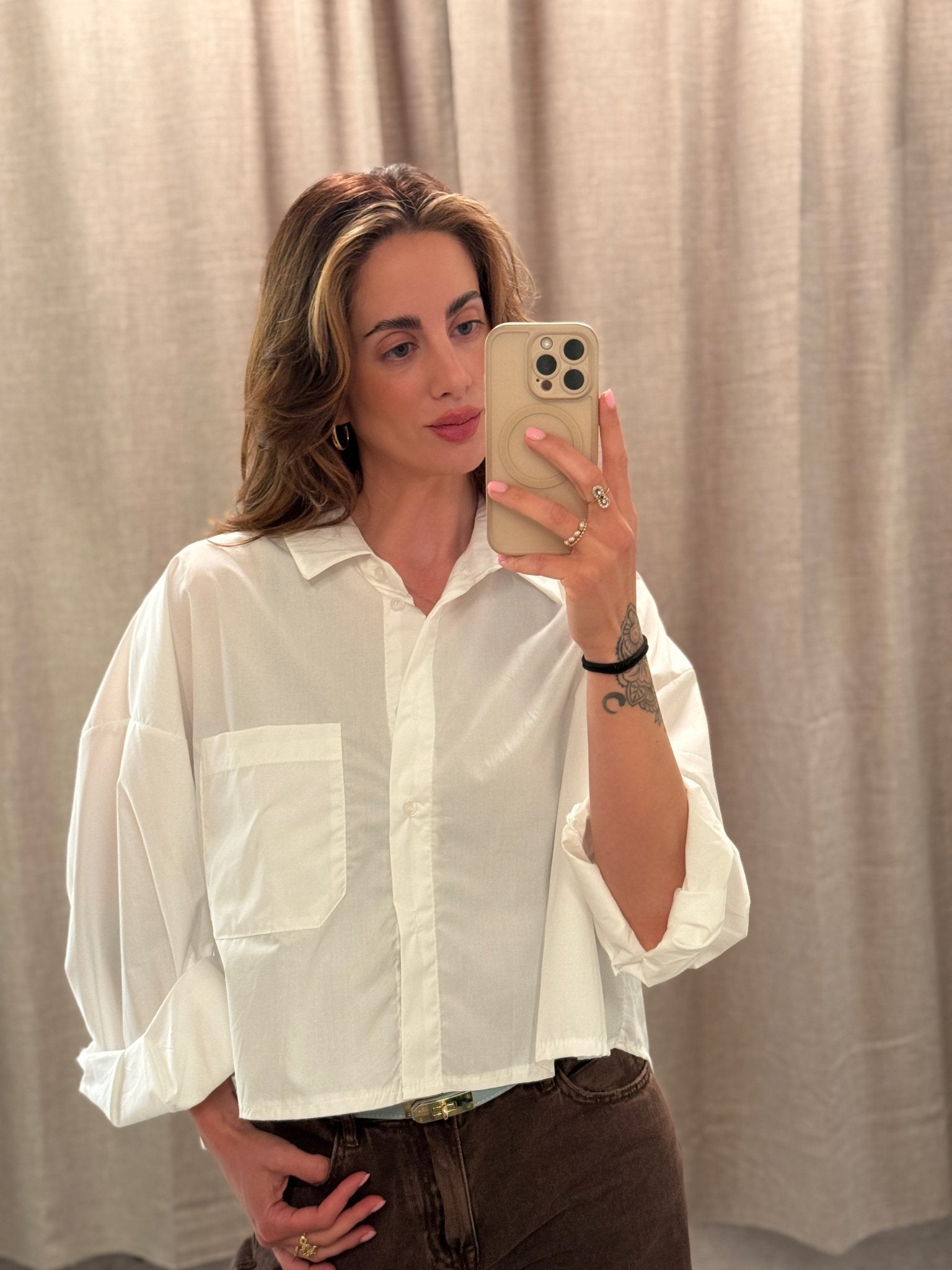 CROPPED BAUMWOLLBLUSE „BREEZY“ - GRETA & Rosa