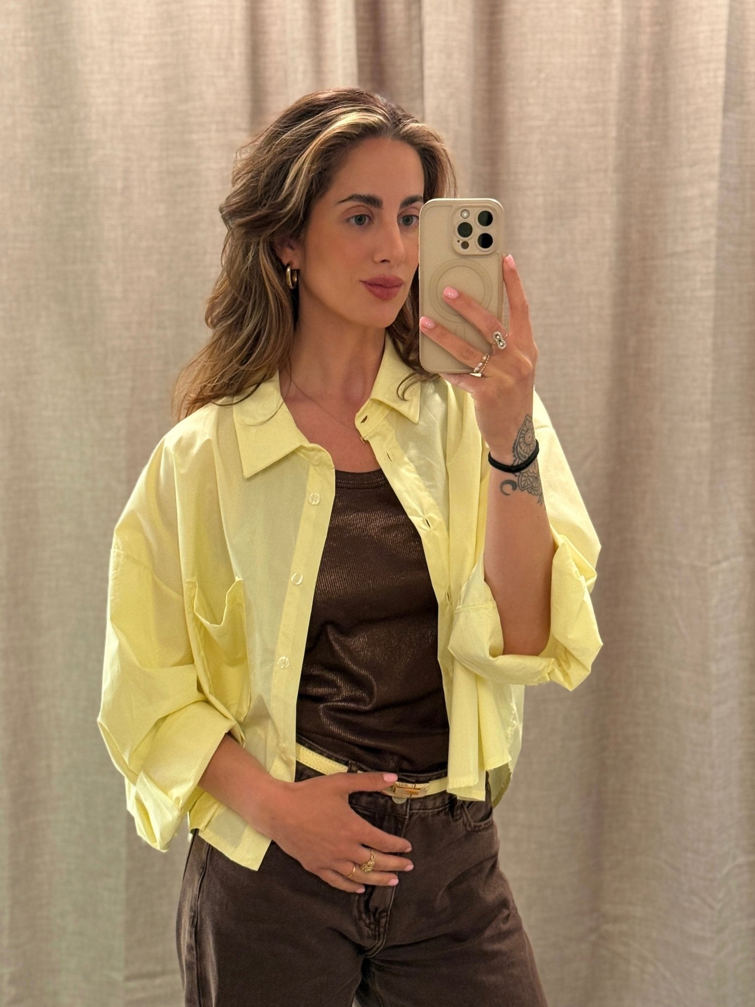 CROPPED BAUMWOLLBLUSE „BREEZY“ - GRETA & Rosa