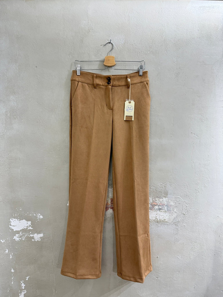 FAKE VELOURS HOSE CLAUDETTE - RED BUTTON - GRETA & Rosa