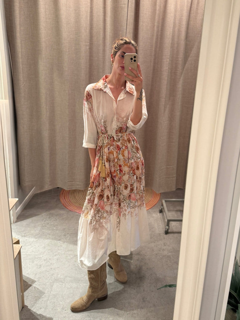 FEMININES MIDIKLEID MIT FLORALEM PRINT - GRETA & Rosa
