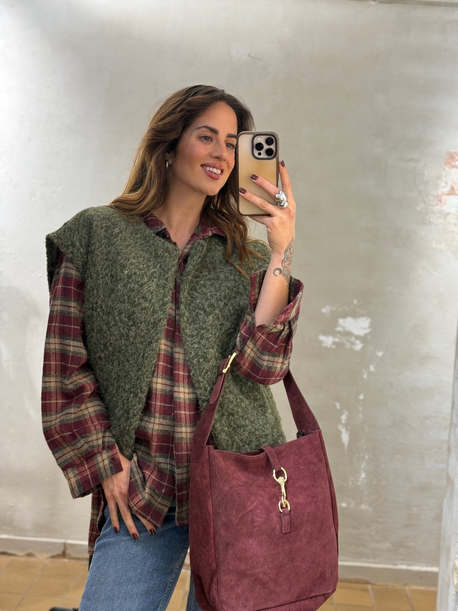 FLAUSCHIGE WOLLWESTE „OLIVE“ - GRETA & Rosa