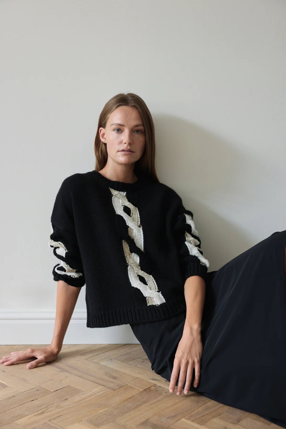 JANE LUSHKA ZOPFSTRICKPULLOVER 