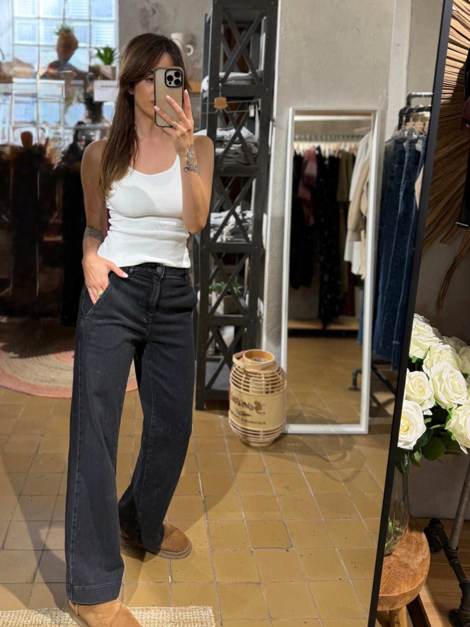 JEANS FLARED - DAWN DENIM - GRETA & Rosa