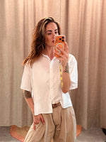 Lade das Bild in den Galerie-Viewer, Kurzarm Hemdbluse aus Baumwolle - GRETA &amp; Rosa
