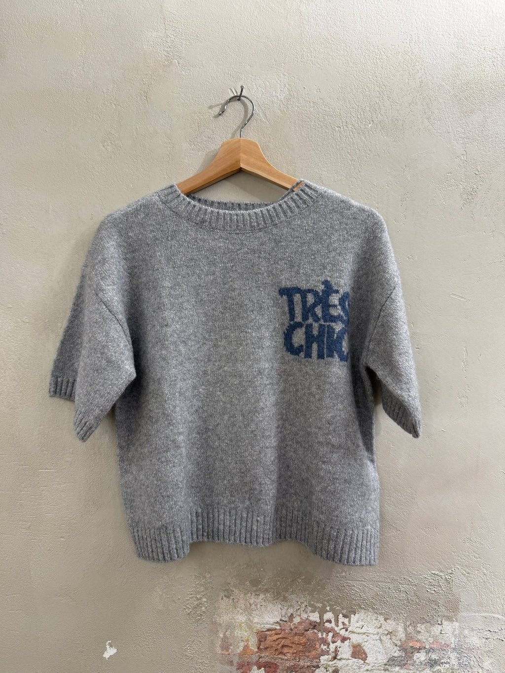 KURZÄRMEL STRICKPULLI "TRÈS CHIC" - YAYA - GRETA & Rosa