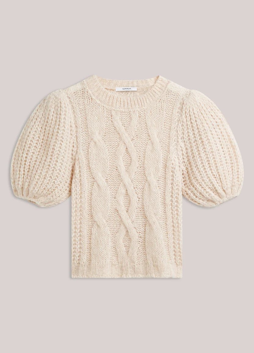 Kurzer Pullover mit Puffärmeln - GRETA & Rosa