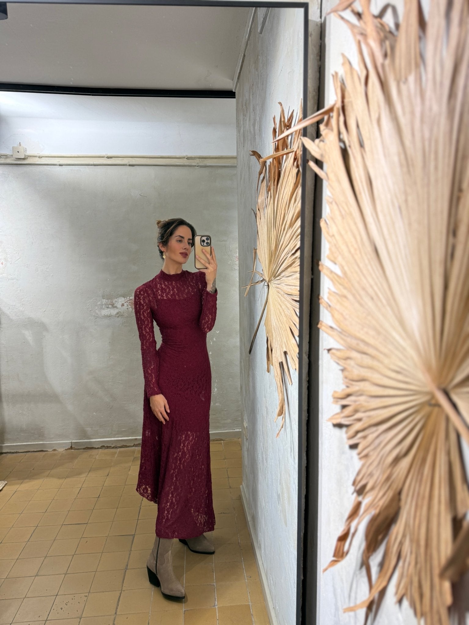 LANGES KLEID MIT SPITZE - GRETA & Rosa