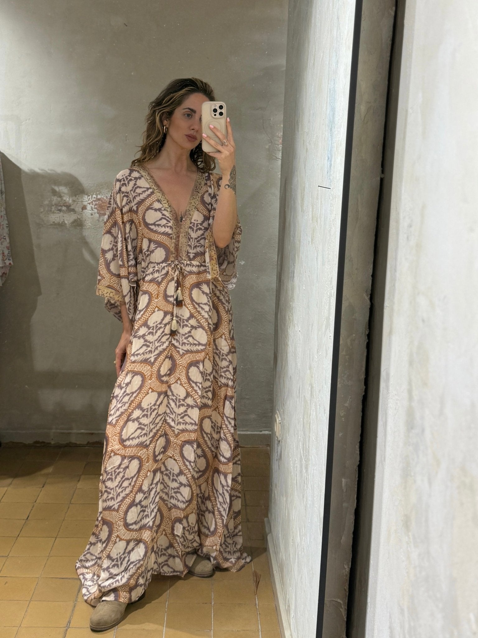 MAXIKLEID MIT BOHO PRINT - SUMMUM - GRETA & Rosa