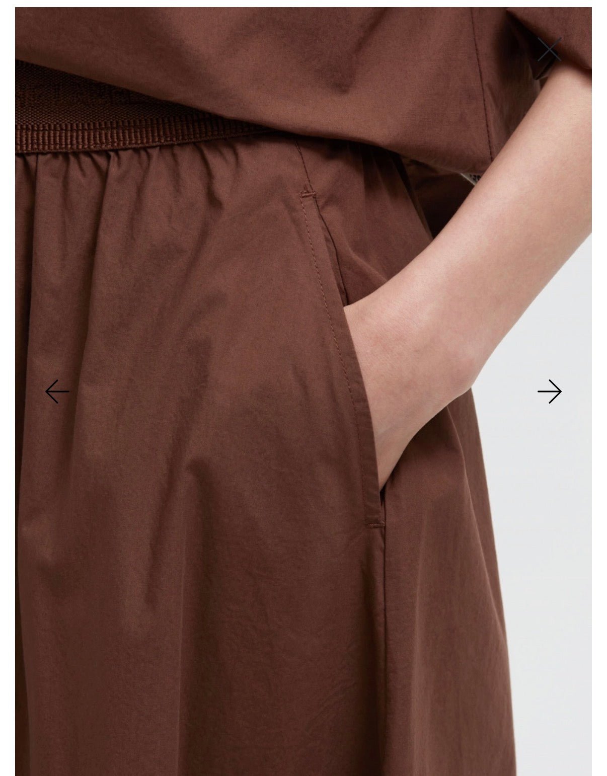 Midirock FRE:JUS mit Logo-Bund brownie - GRETA & Rosa