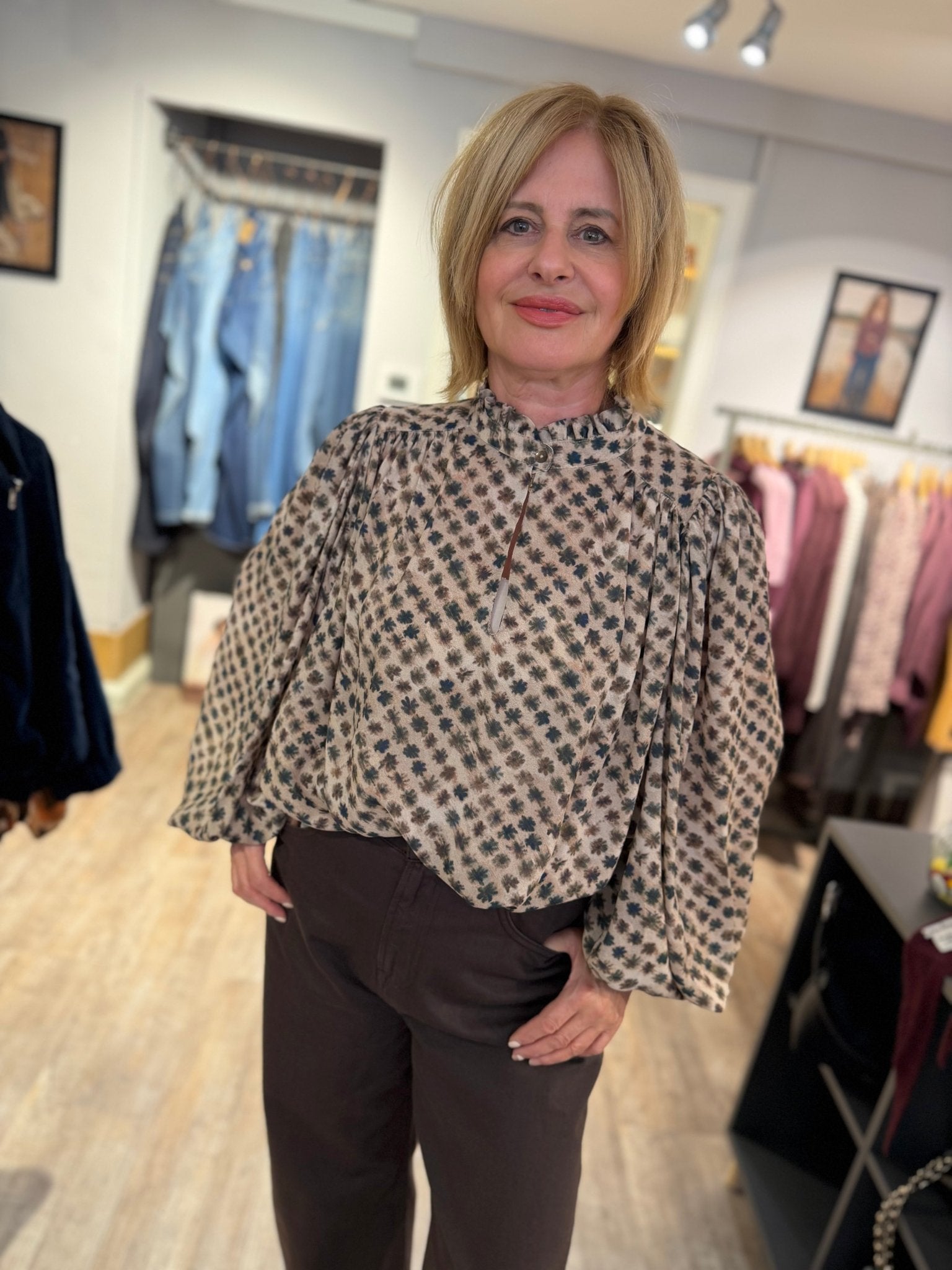 Oberteil mit blurred Print - GRETA & Rosa