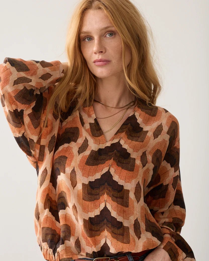 Oberteil mit geometrischem Print - GRETA & Rosa