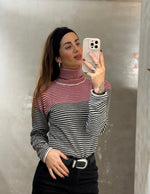 Lade das Bild in den Galerie-Viewer, ROLLKRAGEN PULLOVER "DUO" MIT STREIFEN - HERRLICHER - GRETA &amp; Rosa
