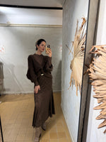 Lade das Bild in den Galerie-Viewer, SPITZENROCK IN BURGUNDY &amp; CHOCO - GRETA &amp; Rosa
