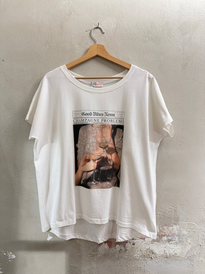 STATEMENT T - SHIRT MIT STRASSDETAILS - GRETA & Rosa