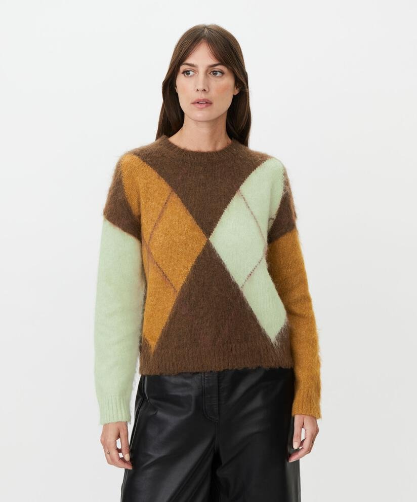 Woll-mohair-pullover Mit Harlekinmuster - GRETA & Rosa